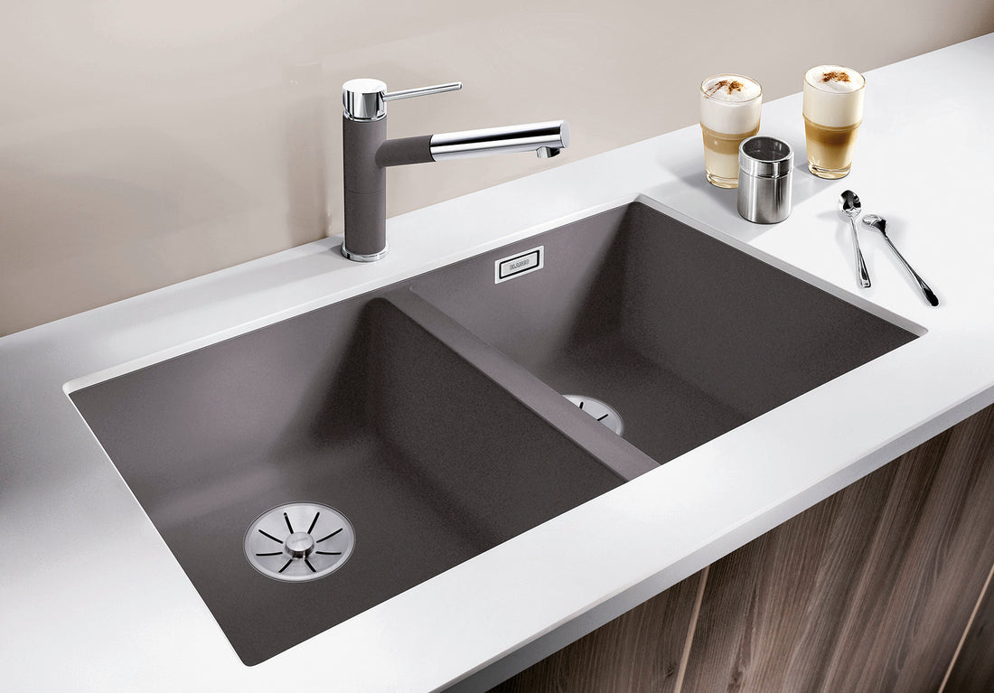 Blanco Subline Double Bowl Undermount Sink Rock Grey SUB350350UGK5