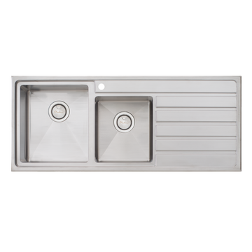 Oliveri Apollo 1 & 3/4 Bowl Sink with Right Hand Drainer AP1411