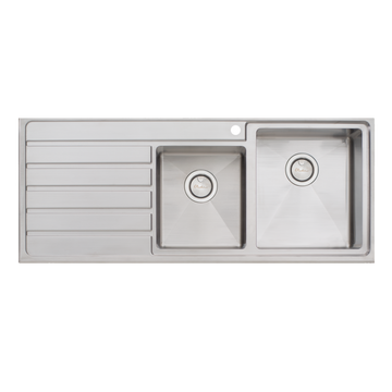 Oliveri Apollo 1 & 3/4 Bowl Sink with Left Hand Drainer AP1412