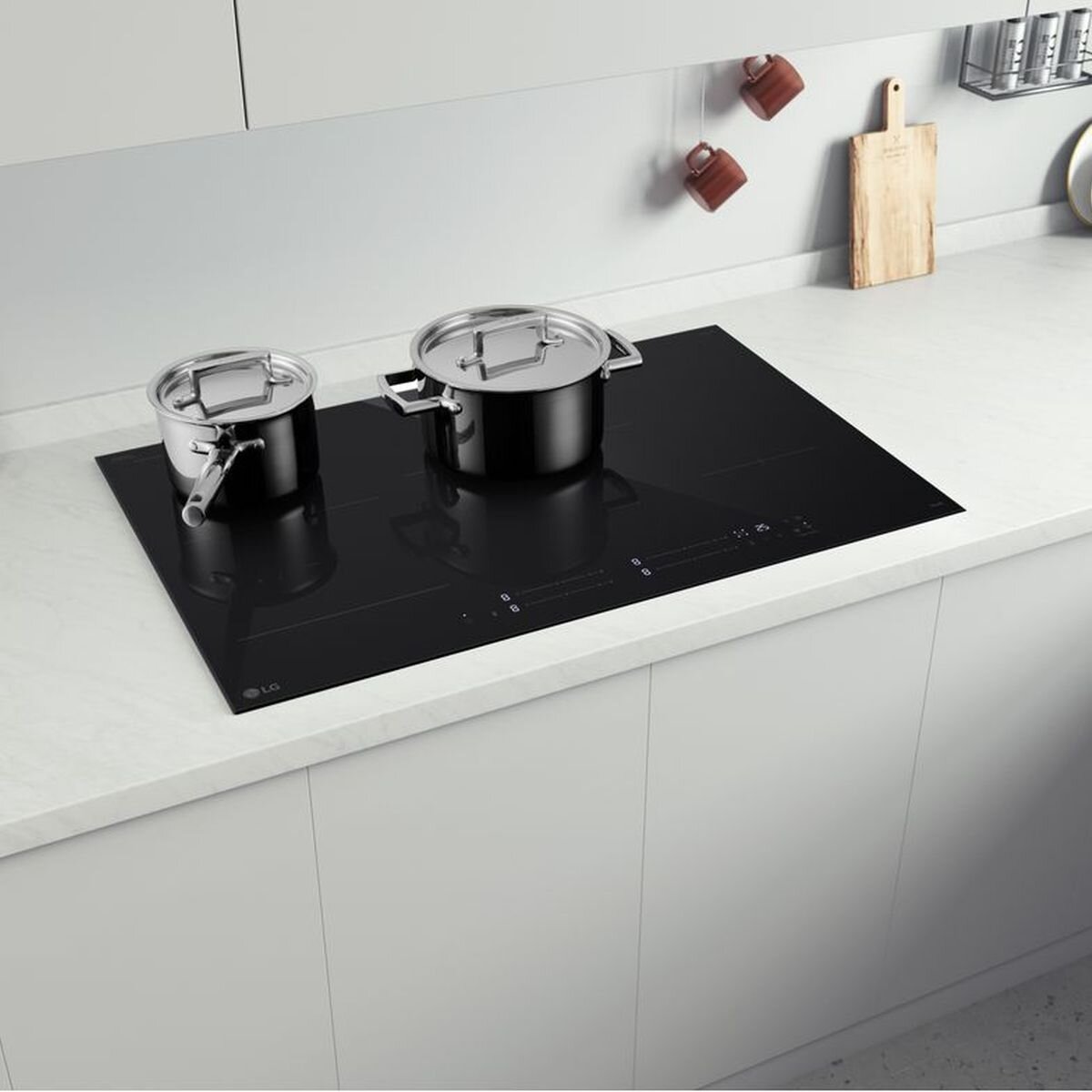 LG 80cm Series 7 Induction Cooktop 4 Zone with 1 Flexi Zone BCI807T4BG