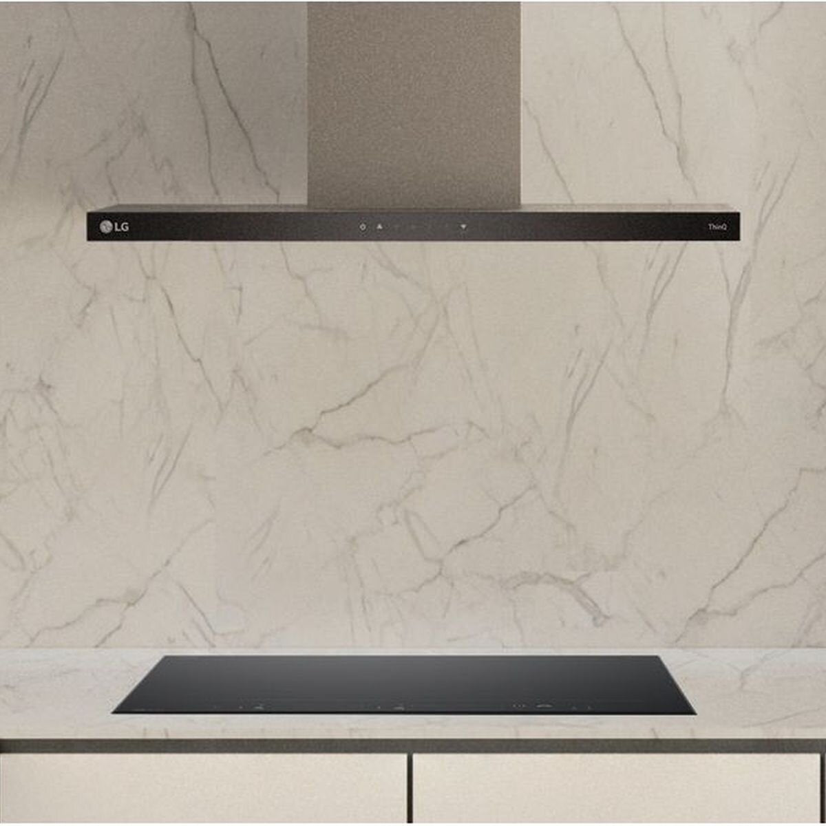 LG 80cm Series 7 Induction Cooktop 4 Zone with 1 Flexi Zone BCI807T4BG