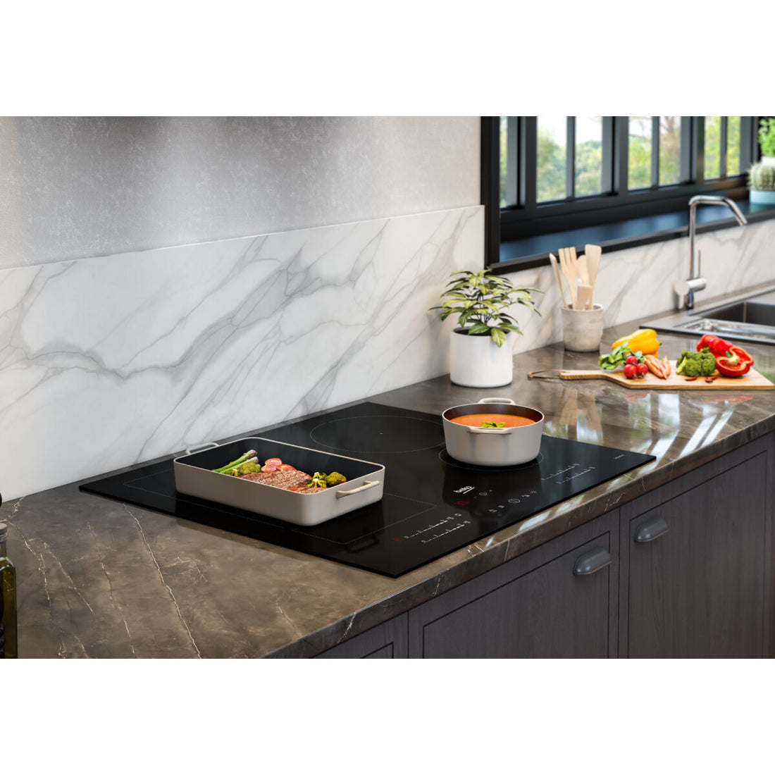Beko 60cm Induction Cooktop with Indyflex Zone BCT601IGN