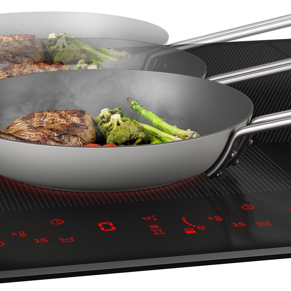 Beko 90cm Built-In Flexy Induction Cooktop with Luminous Control BCT904IG