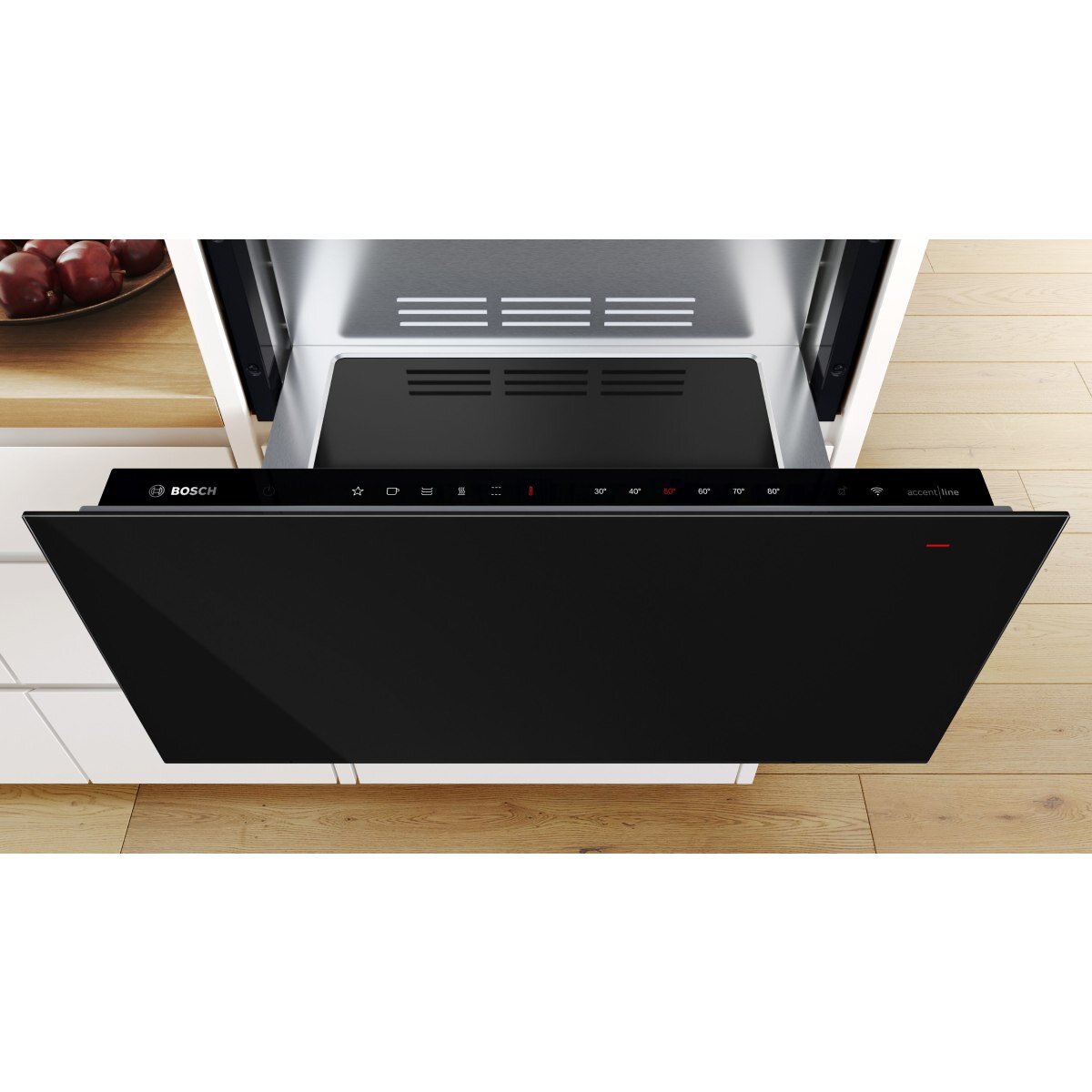 Bosch Series 8 29cm Built-In Warming Drawer Black BID9101B1