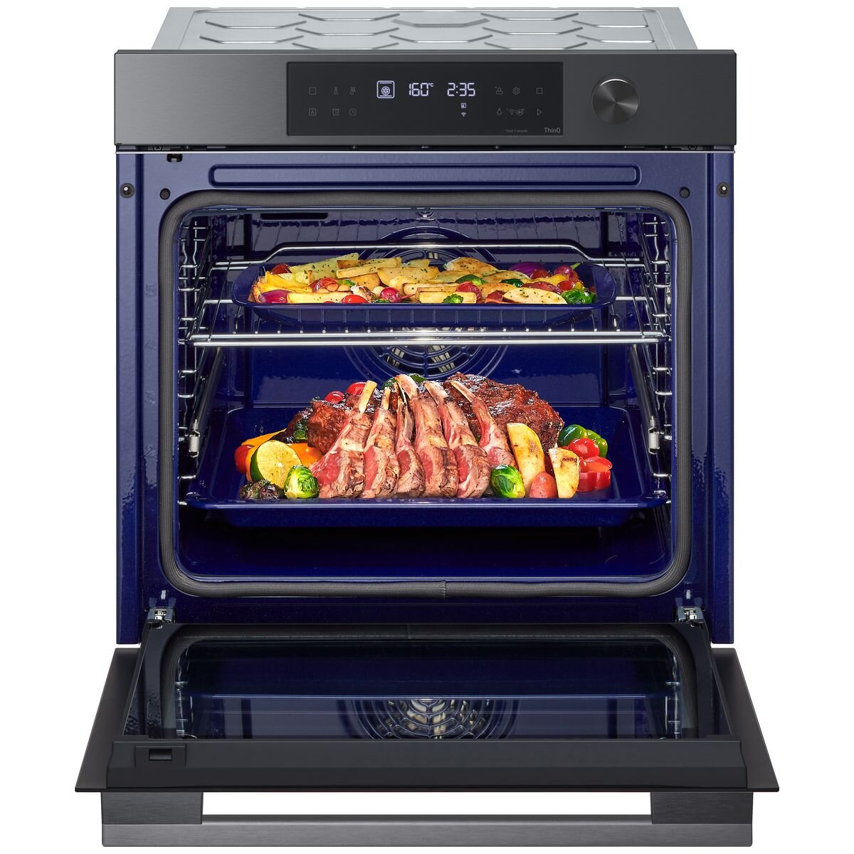 LG 60cm InstaView Series 7 Pyrolytic Oven Black BO607G1MB4