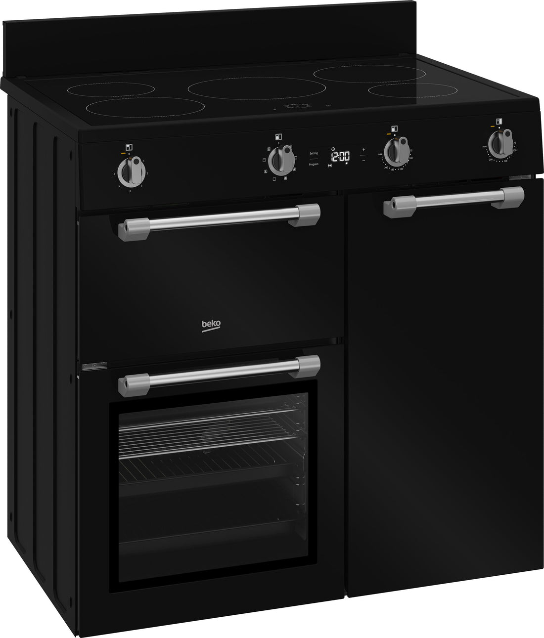 Beko 90cm Multifunction Induction Freestanding Oven/Stove BRC916IMB