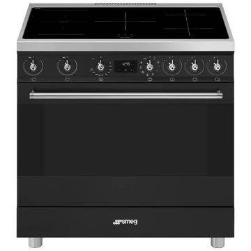 Smeg 90cm Classic Matte Black Induction Freestanding Oven C9IMMB2