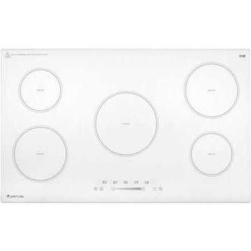Artusi 90cm White 5 Zone Induction Cooktop CAID9000W with Schott glass