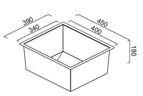 Abey Single Bowl Universal Sink CUA340 (Factory Clearance)