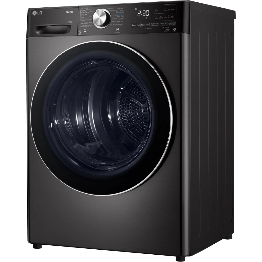 LG 10kg Series 10 Heat Pump Dryer Black Steel DVH10-10B