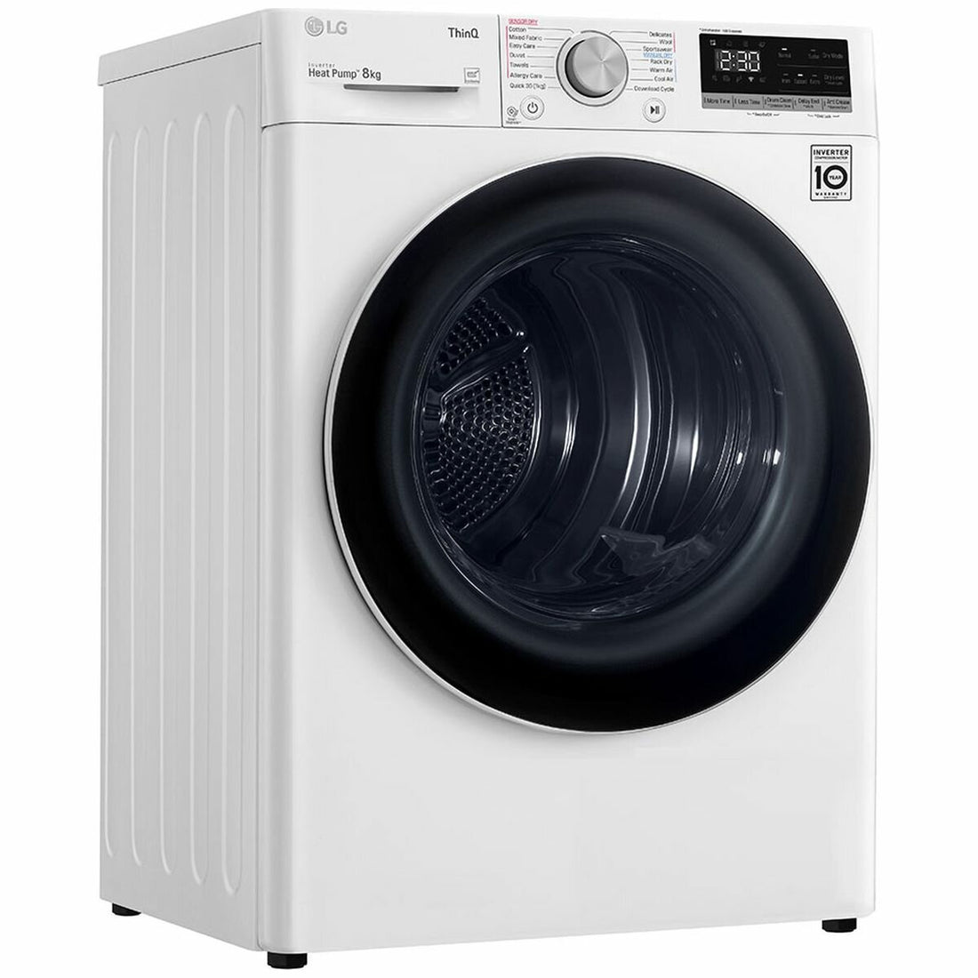 LG 8kg heat pump dryer DVH5-08W with inverter control outlet Perth