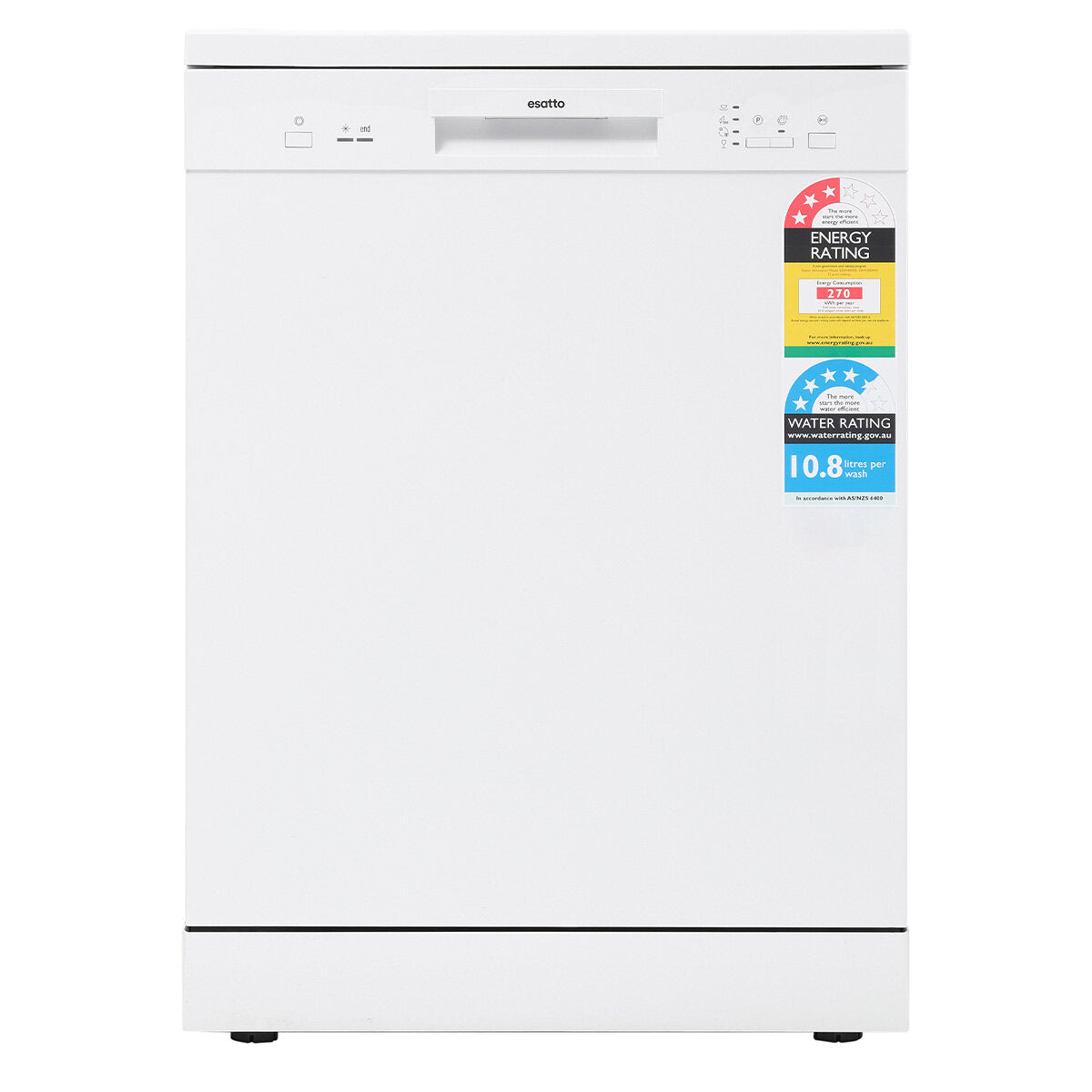 Esatto 60cm Freestanding Dishwasher White EDW6004W