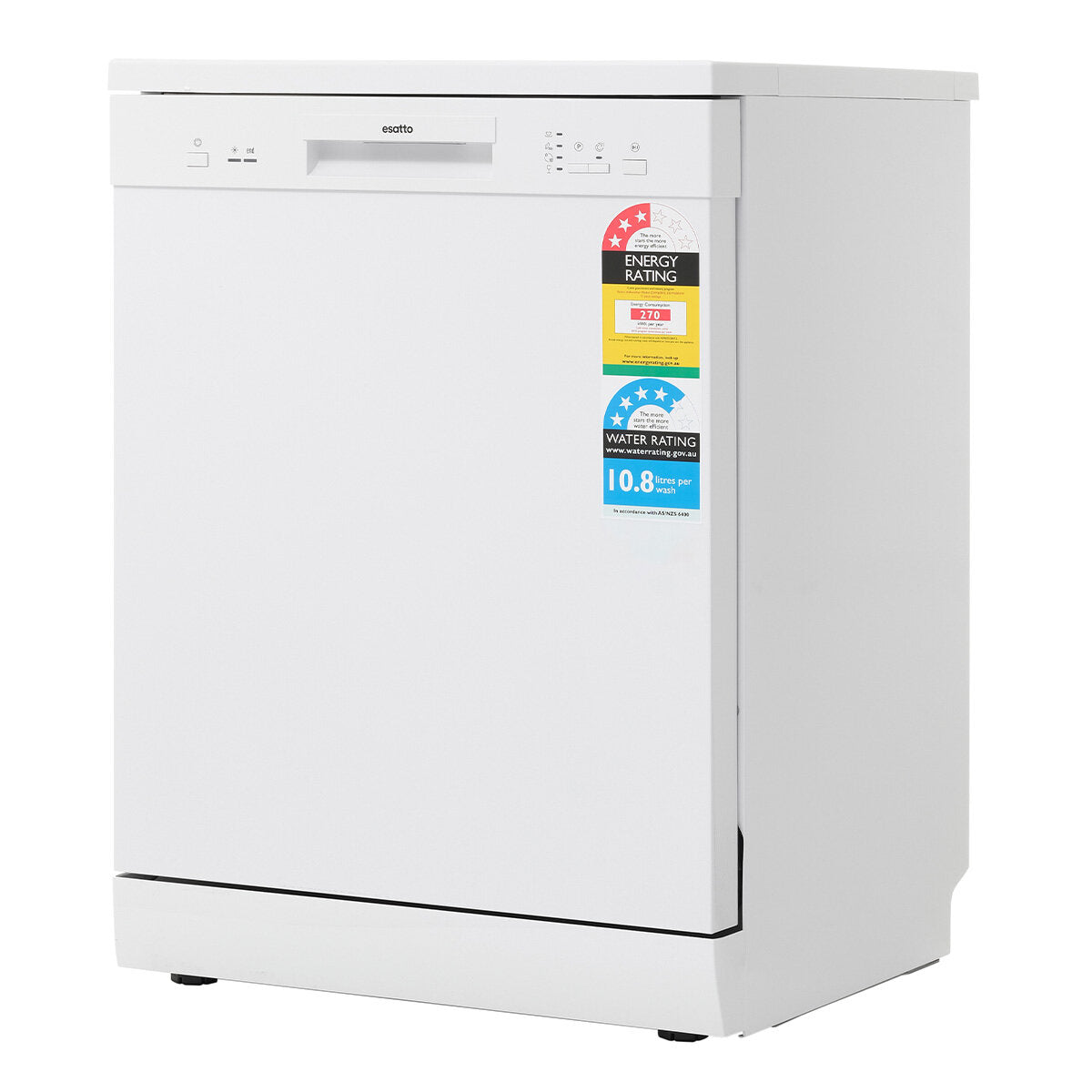 Esatto 60cm Freestanding Dishwasher White EDW6004W