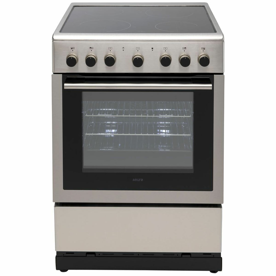 Euro EV600EESX 60cm freestanding electric oven with fan forced cooking