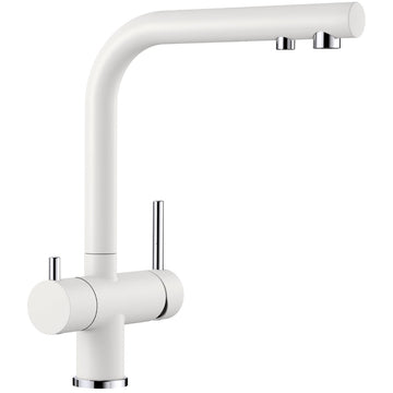 Blanco Fontas II Dual Lever Filtered Mixer Tap White FONTASWF