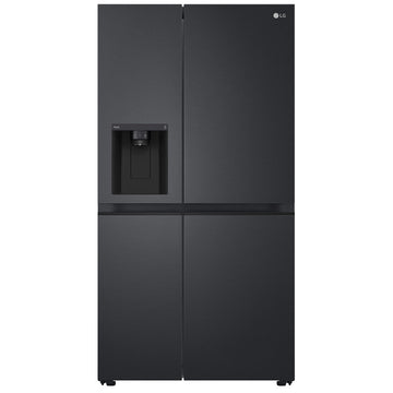 LG 635L Side by Side Fridge with Ice & Water Matte Black GS-L600MBL