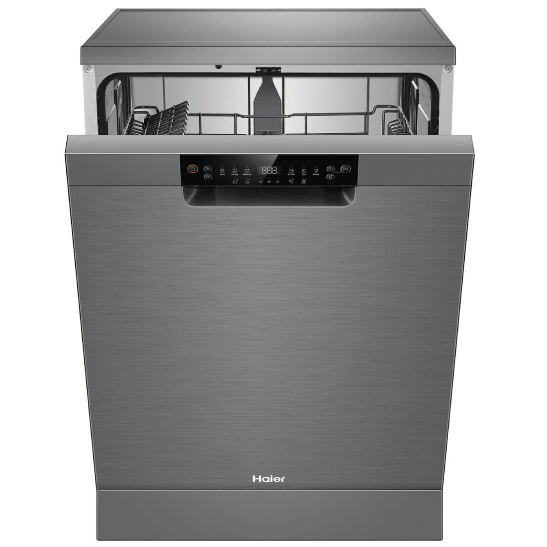 Haier 500 Series Freestanding Dishwasher with Sanitise Satina Silver HDW15F1S1
