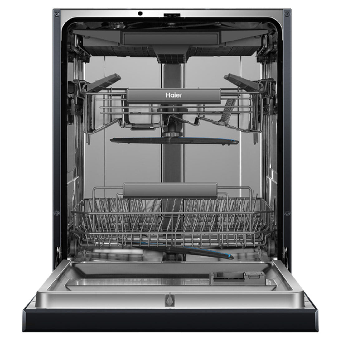 Haier 600 Series Built Under Dishwasher with Steam Black HDW15U3B1