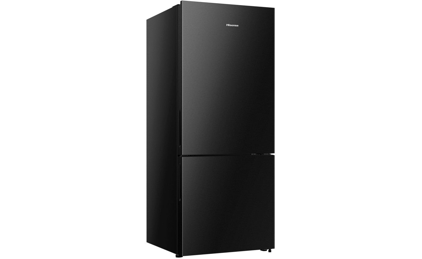 Hisense 417L PureFlat Eco Vision Bottom Mount Refrigerator Black Steel HRBM418E