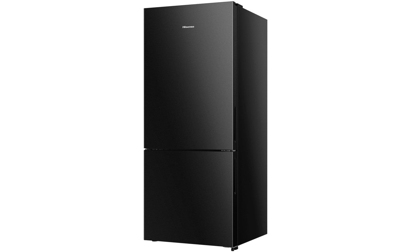 Hisense 417L PureFlat Eco Vision Bottom Mount Refrigerator Black Steel HRBM418E