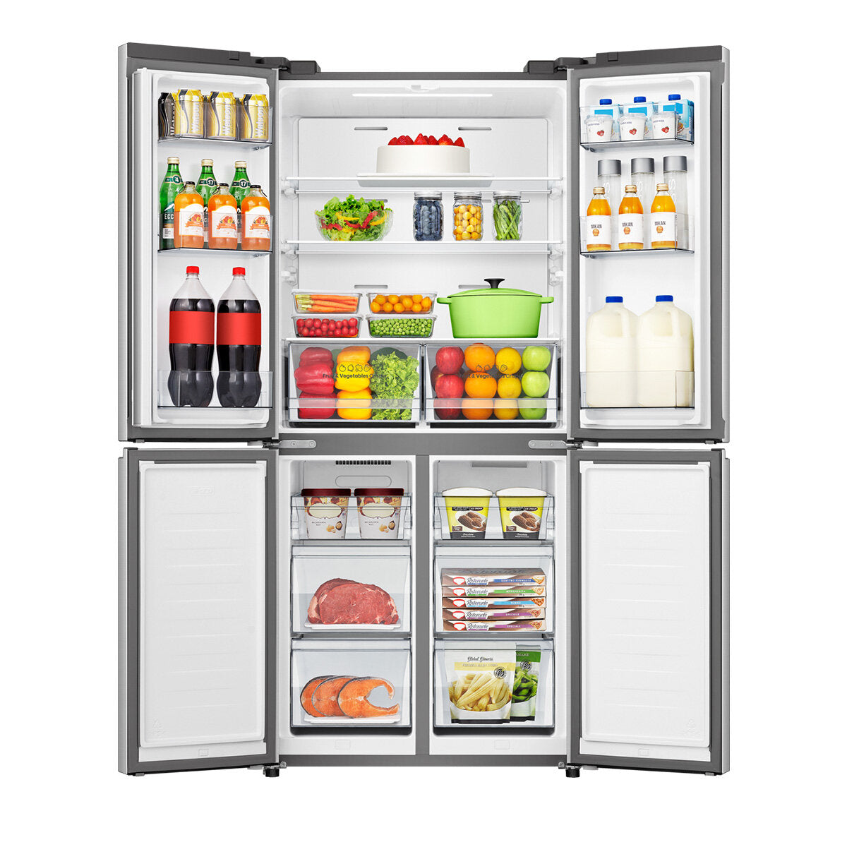 Hisense 483L French Door Fridge Stainless Steel HRCD483TS
