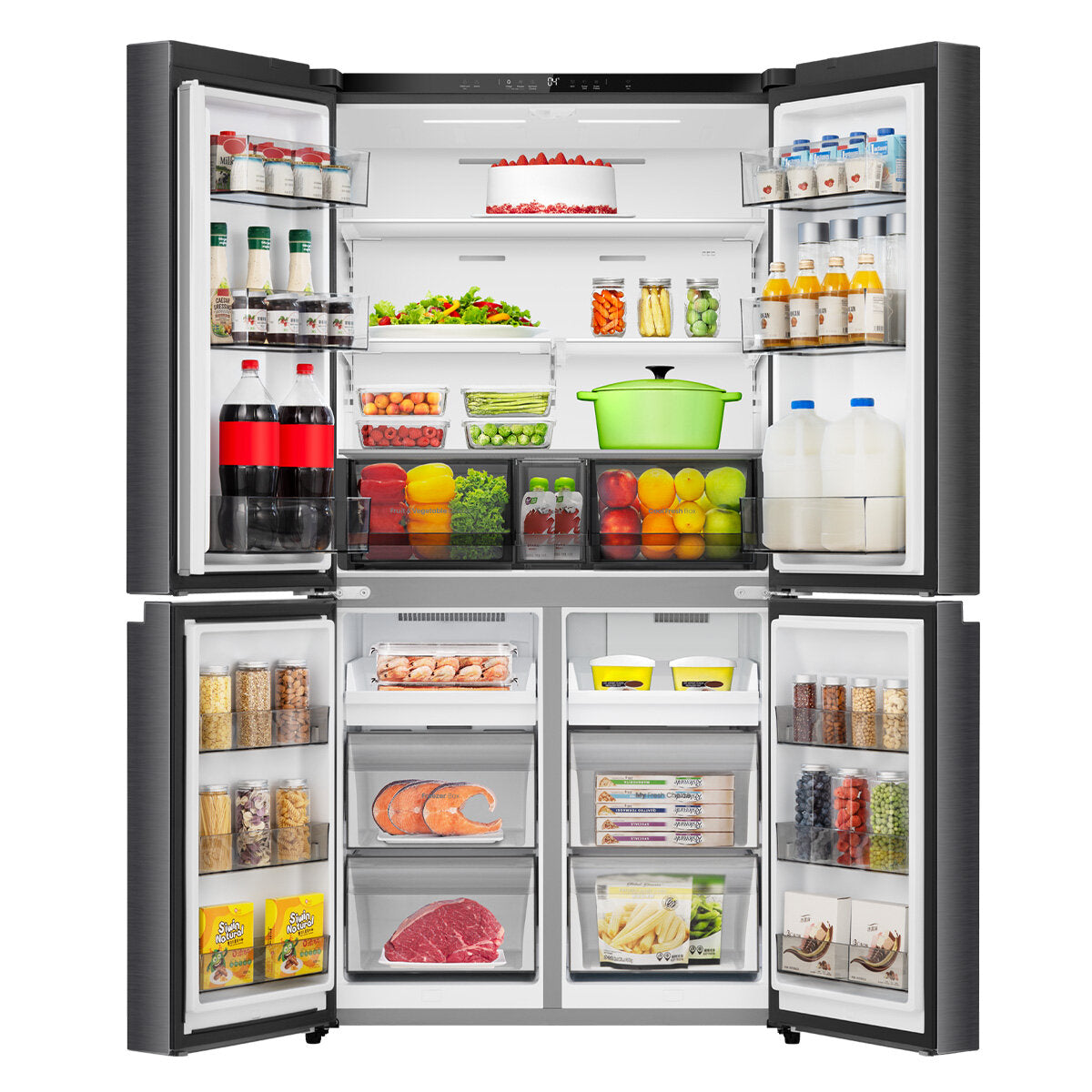 Hisense 647L PureFlex French Door Refrigerator Dark Stainless HRCD640TB
