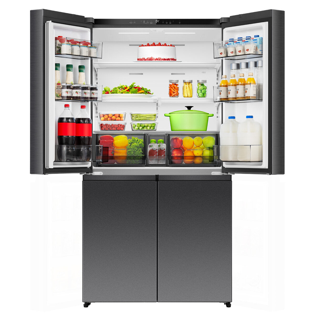 Hisense 647L PureFlex French Door Refrigerator Dark Stainless HRCD640TB