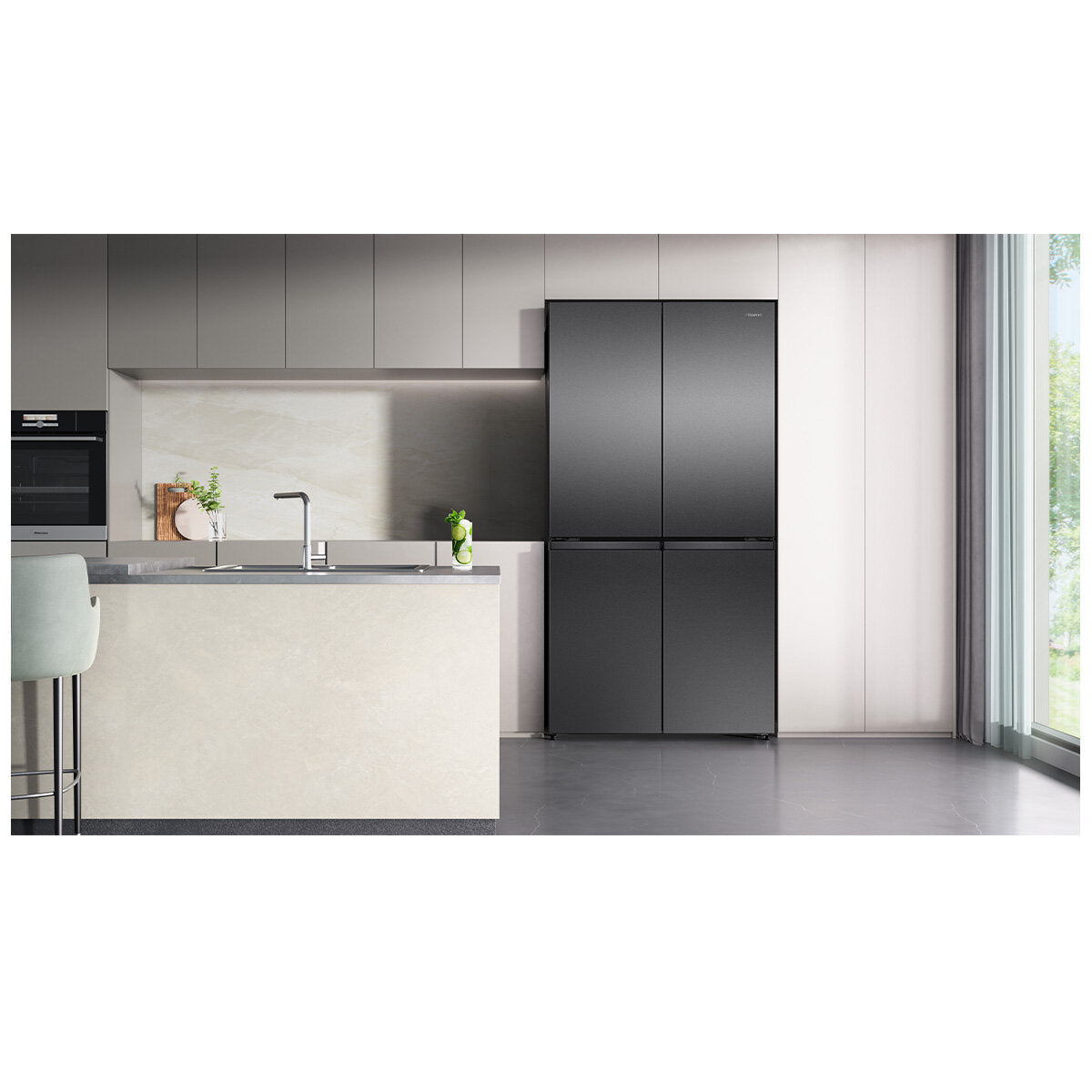 Hisense 647L PureFlex French Door Refrigerator Dark Stainless HRCD640TB