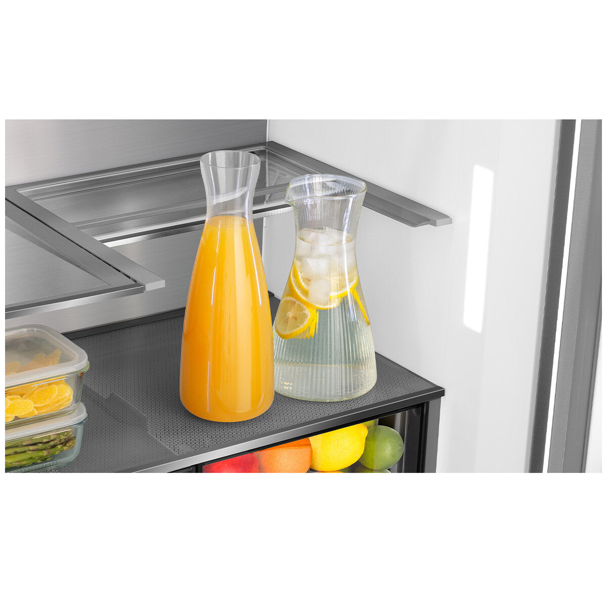 Hisense 640L PureFlex French Door Refrigerator with Non-Plumbed Ice and Water Dispenser Stainless Steel HRCD640TSW