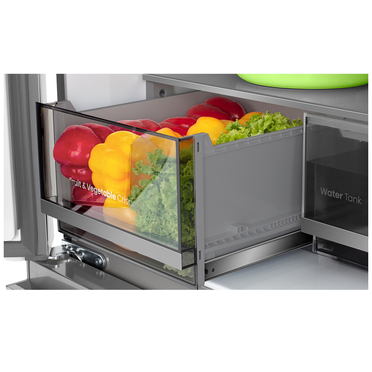 Hisense 640L PureFlex French Door Refrigerator with Non-Plumbed Ice and Water Dispenser Stainless Steel HRCD640TSW