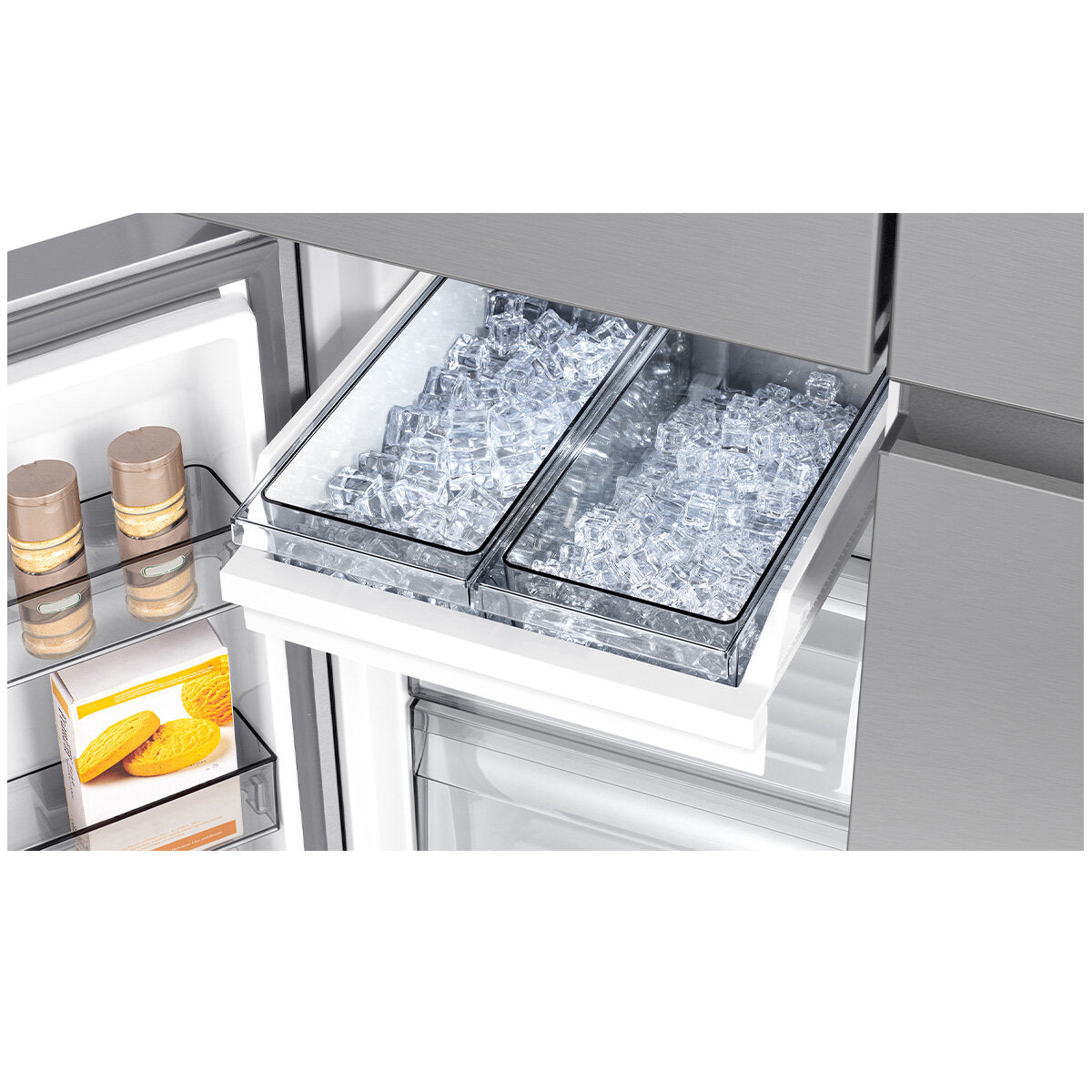 Hisense 640L PureFlex French Door Refrigerator with Non-Plumbed Ice and Water Dispenser Stainless Steel HRCD640TSW