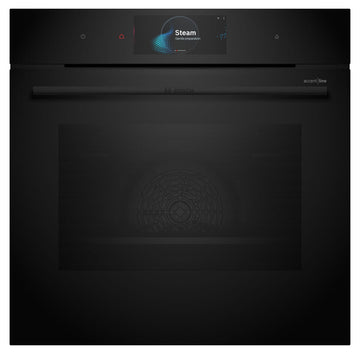 Bosch Series 8 Accentline 60cm Built-In Oven with Added Steam Function Black HRG978NB1A