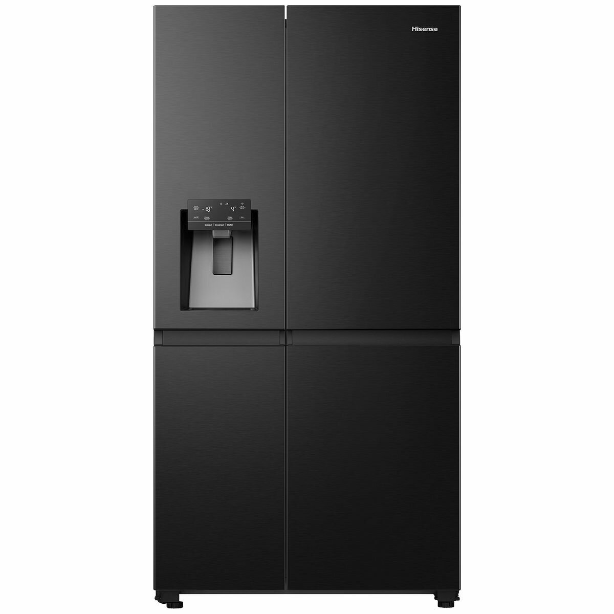 Hisense 632L Side by Side Refrigerator Black Steel HRSBS632BW
