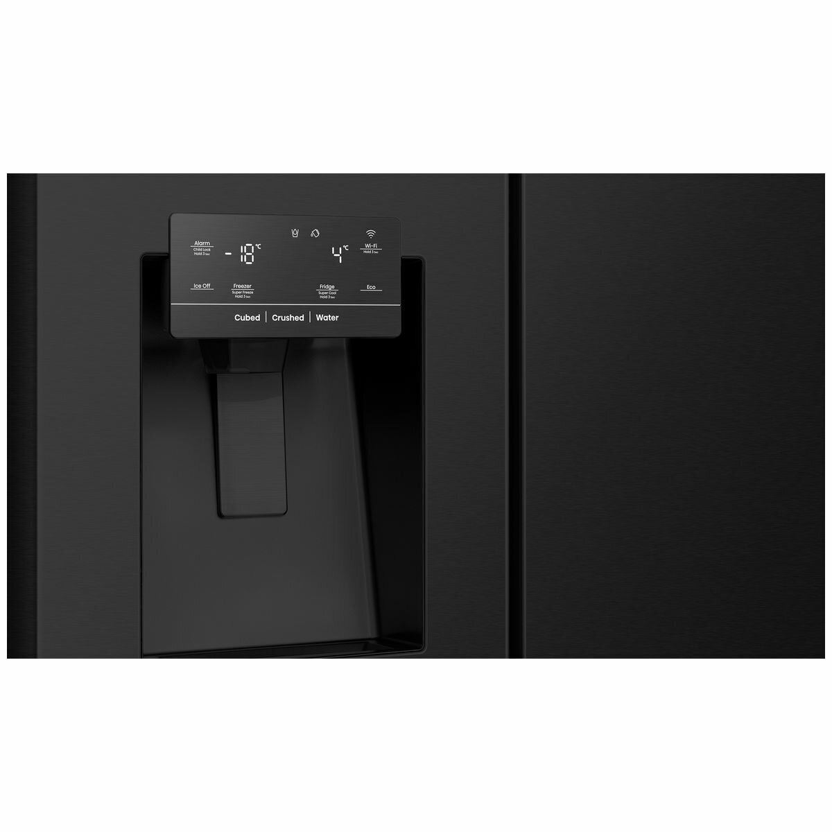Hisense 632L Side by Side Refrigerator Black Steel HRSBS632BW