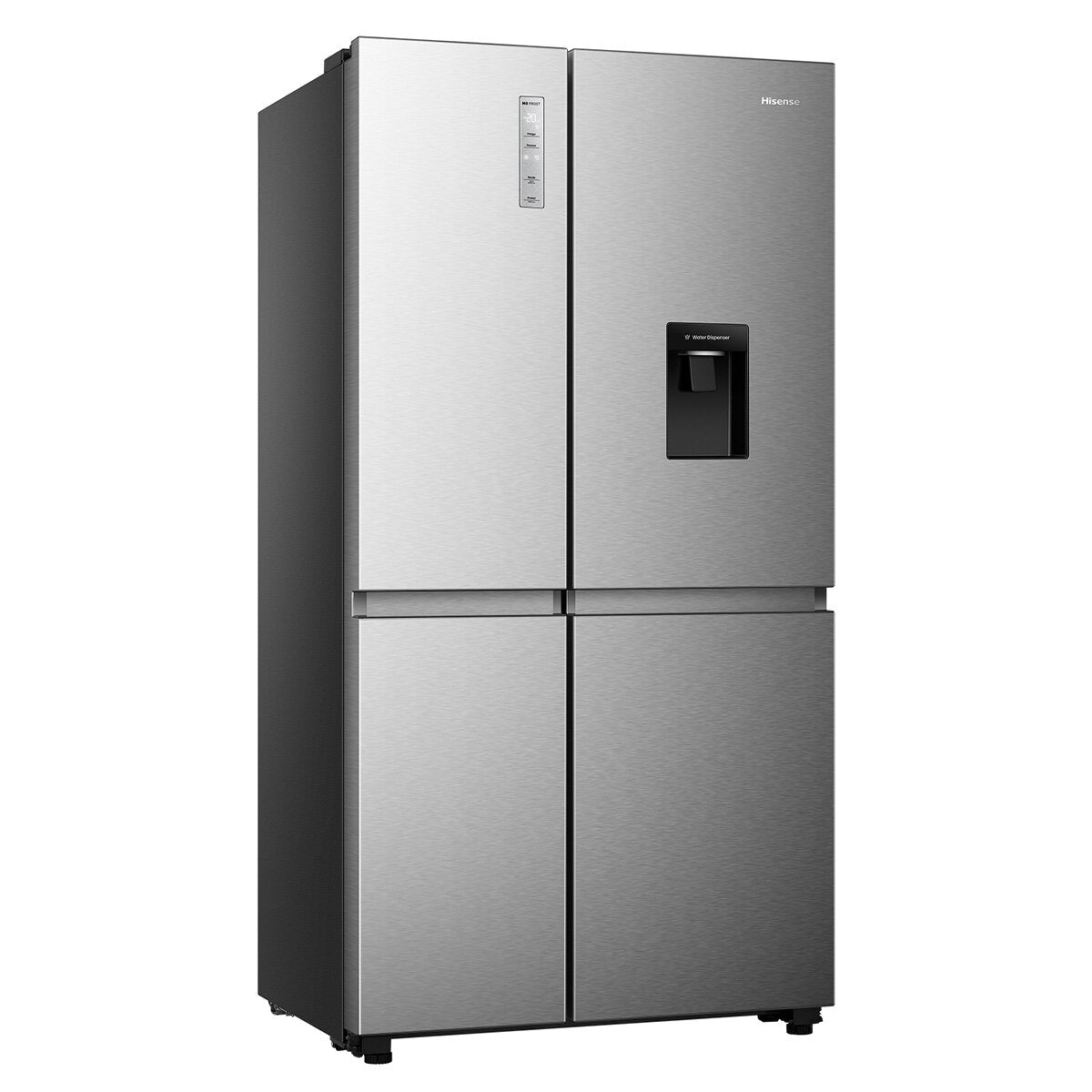 Hisense 649L Side by Side Refrigerator with Non-Plumbed Water Dispenser Stainless Steel HRSBS649SW