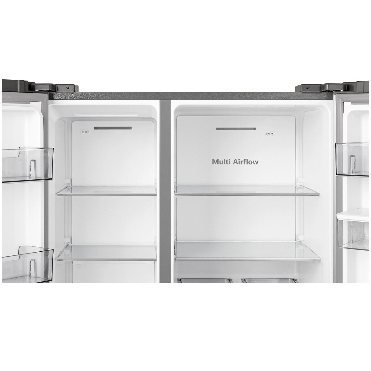 Hisense 649L Side by Side Refrigerator with Non-Plumbed Water Dispenser Stainless Steel HRSBS649SW