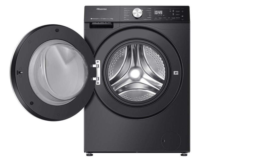 Hisense 10kg Series 7 Front Load Washing Machine Charcoal Black HWFS1015AB