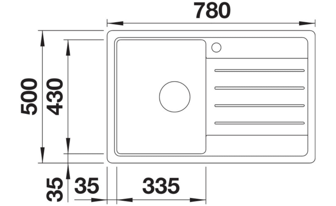 Blanco LEGRA 45S Silgranit Sink Black Left Hand Bowl LEGRA45SLB