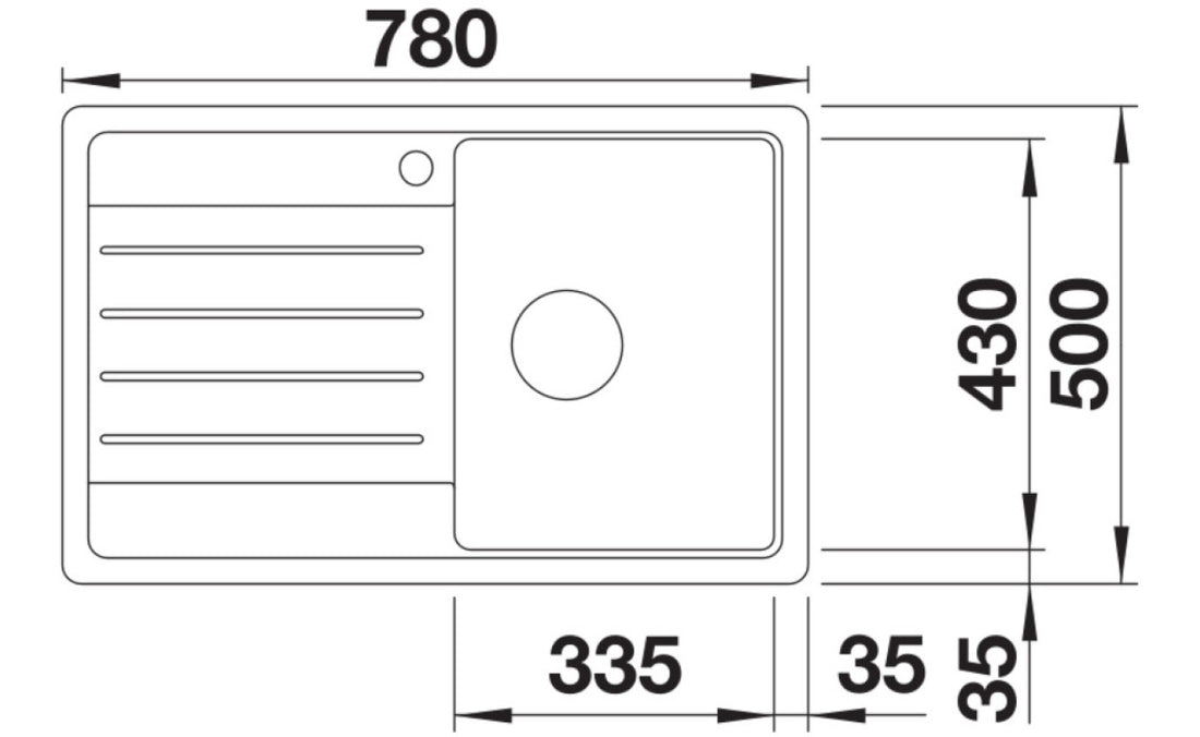 Blanco LEGRA 45S Silgranit Sink Anthracite Right Hand Bowl LEGRA45SRA