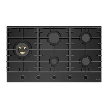 Omega 90cm Gas on Ceramic Glass Cooktop OCGG905WB