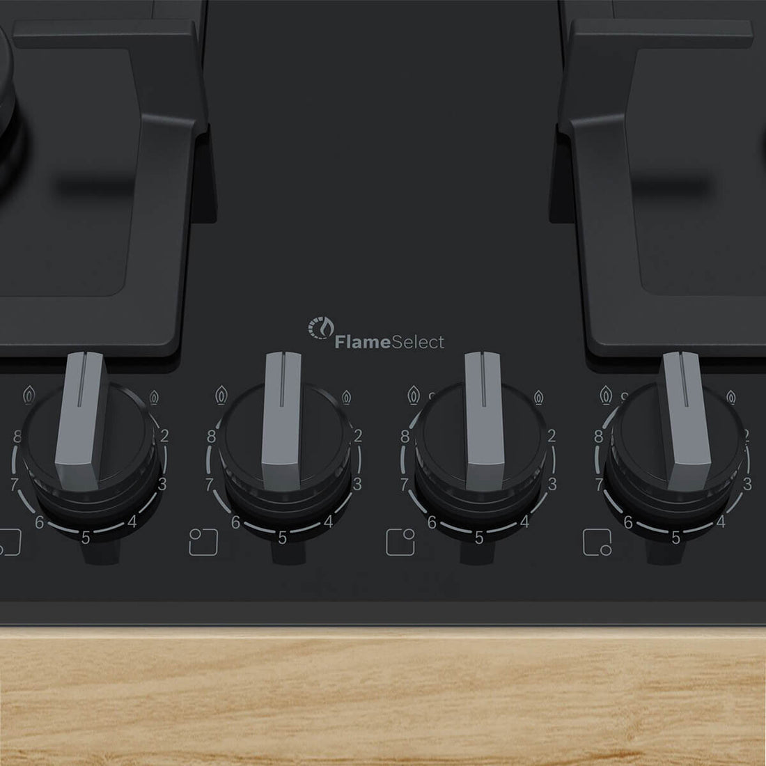 Bosch 60cm Series 6 Gas Cooktop Black Tempered Glass PPH6A6B21A