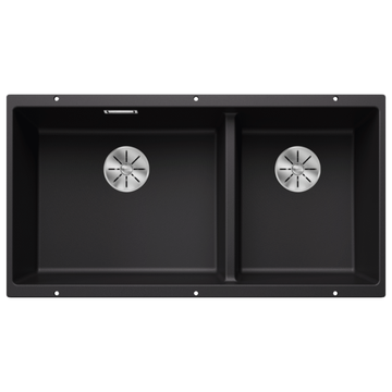Blanco Subline Double Bowl Undermount Sink Black SUB480320UBK5 (Factory Clearance)