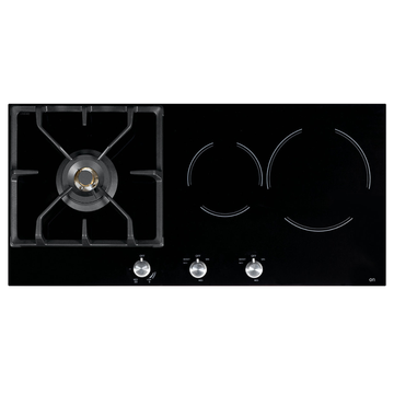 Franke 85cm Gas & Induction Cooktop Black Glass FIXG903B1L (Ex-Display)