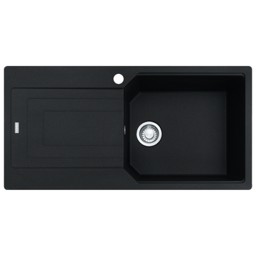 Franke Urban Fraganite Single Bowl Sink with Left Hand Drainer Onyx UBG611-100ONLHD