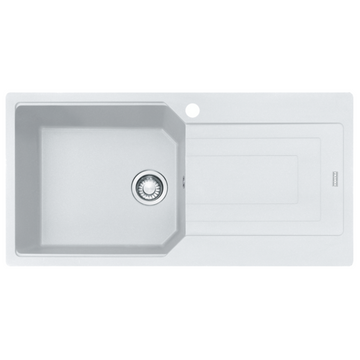 Franke Urban Fraganite Single Bowl Sink with Right Hand Drainer Polar White UBG611-100PWRHD