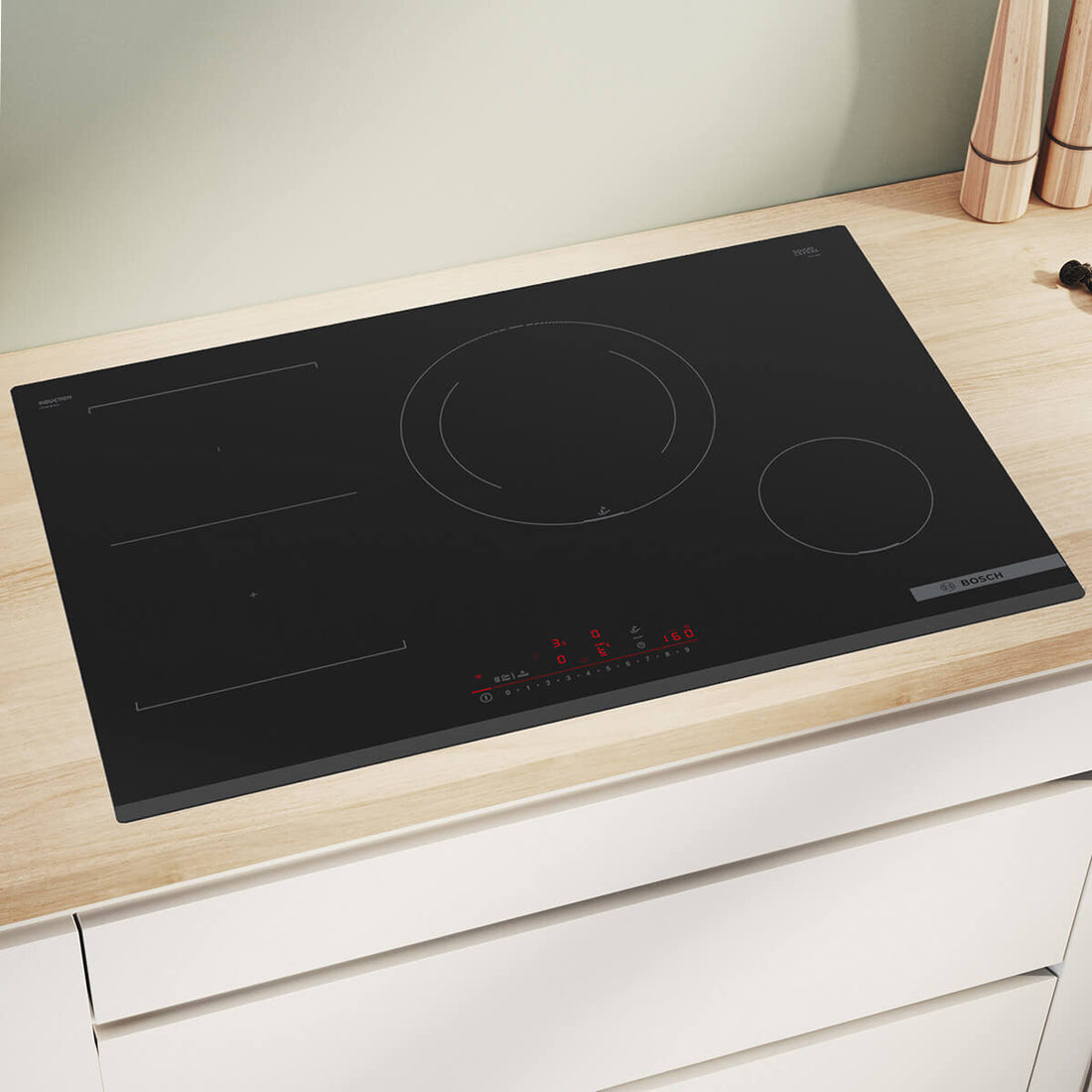 Bosch 80cm Series 6 Induction Cooktop Black PVS831HC1H