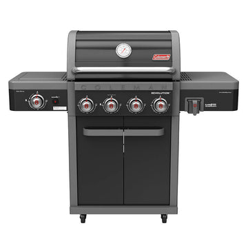Coleman Revolution 4 Burner BBQ w/Side Burner Black Gloss REV4BGL