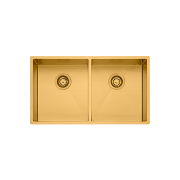 Oliveri Spectra Double Bowl Sink Brushed Gold SB63AU