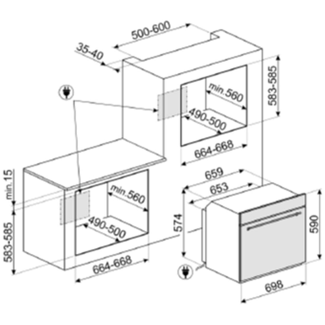 Smeg SFA7300TX 70cm Classic stainless steel oven with Thermoseal technology