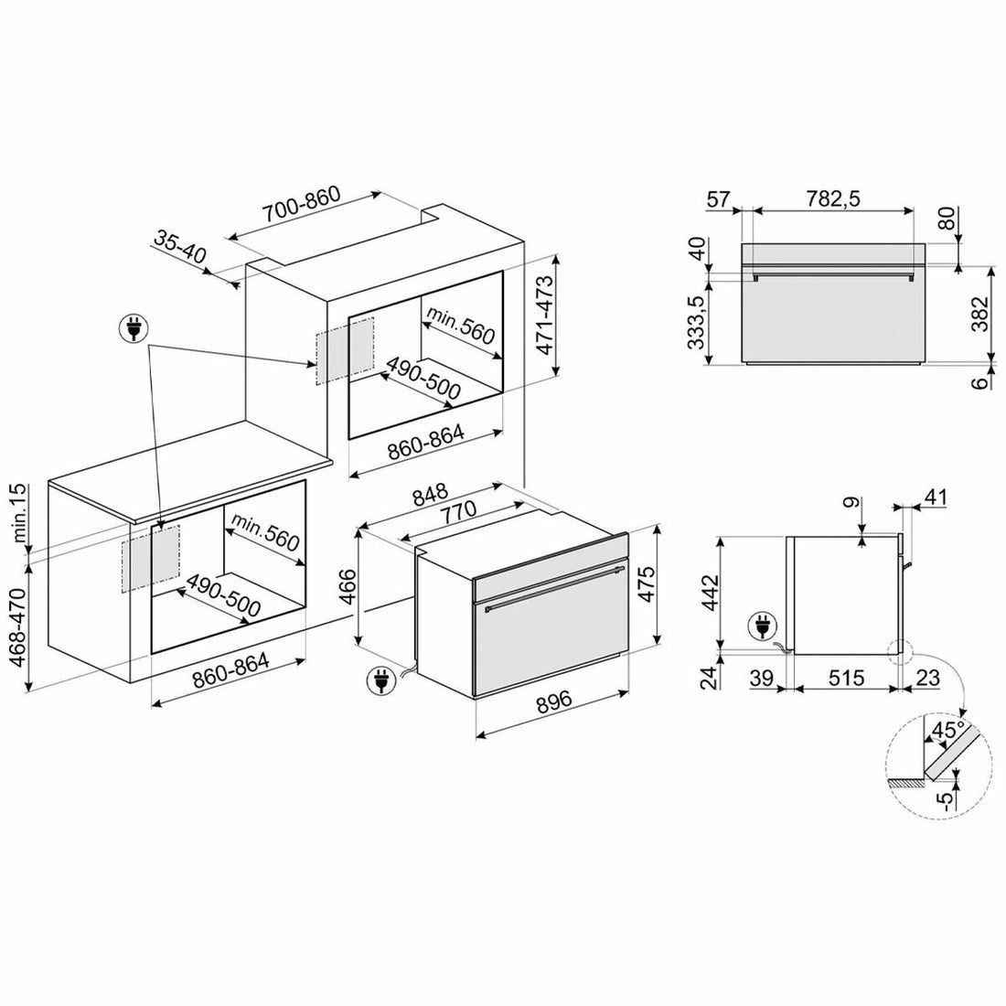 Smeg 90cm Classic Thermoseal Built-In Oven SFRA9300TVX